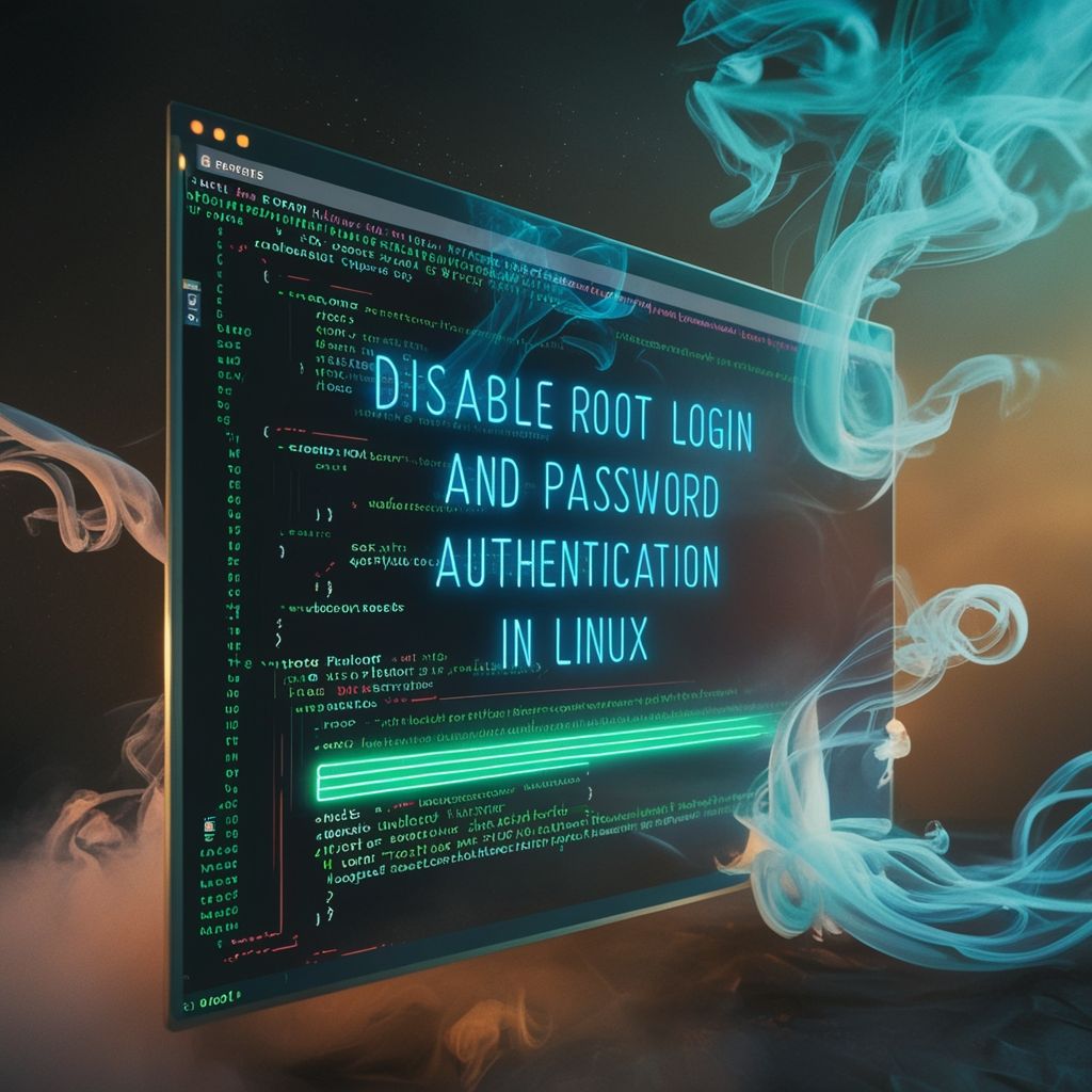 Disable root login and password authentication in Linux