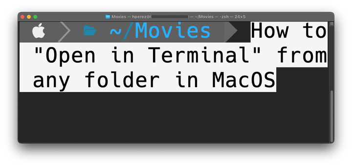 How to "Open in Terminal" from any folder in MacOS